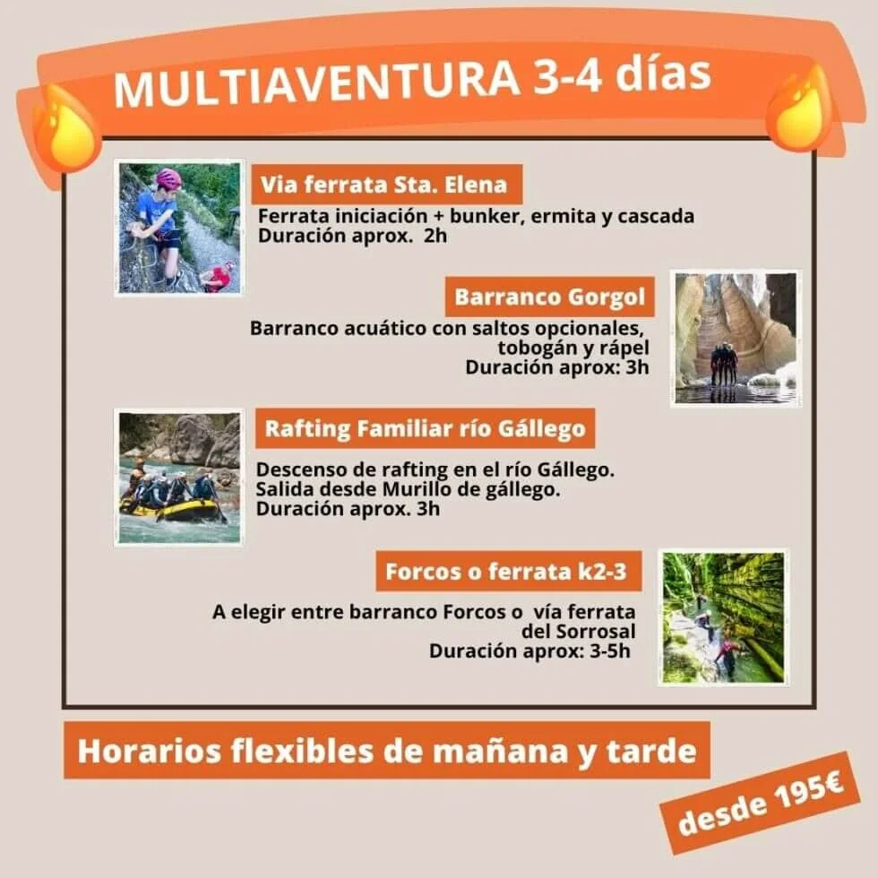 Pack MultiAventura 3-4 días